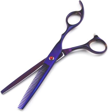 Набір професійних ножиць для грумінгу собак QUNINE, 17.8 см (золотий/фіолетовий)