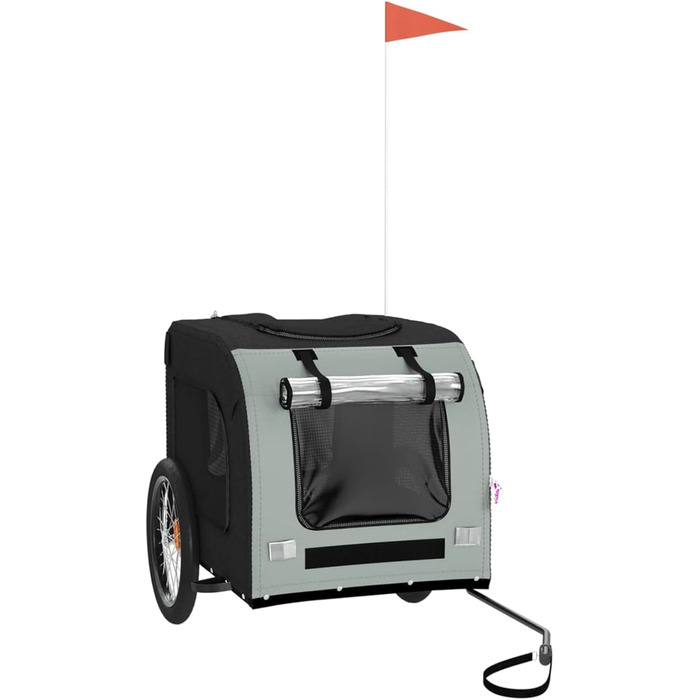 Фahrрадіаnгeр для собак Сірий та Чорний, Oxford-Gewebe & Eisen, Модель 93839