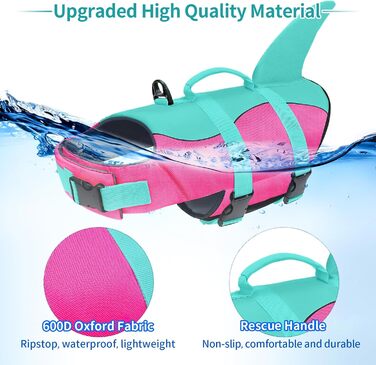 Спасальний жилет для собак Malier, Ripstop з американським прапором, для плавання, катання на човні, для цуценят, собак середніх та великих порід, висока плавучість, преміум-якість