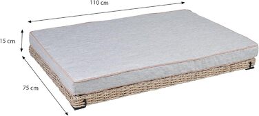 Greemotion лежанка для собак з поліротангу з подушкою, 95 x 15 x 65 см (M)