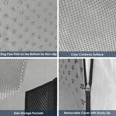 Сходинка для собак HEVOL 2 сходинки, сіра. Зручна та водонепроникна сходинка для маленьких собак та котів на ліжко та диван. Виготовлена з високощільну губку, знімний та миючий чохол.