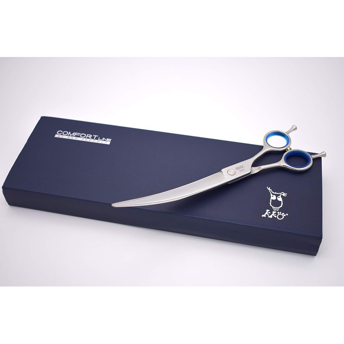 Професійна фен-ножиця KKO для грумінгу домашніх тварин, 7.0/8.0, нержавіюча сталь 440C, японська технологія, вигнута