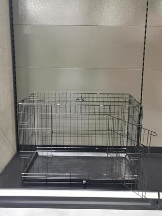 Клітка для собак Flamingo Ebo, металева, чорна, розмір S, 43x61x50 см