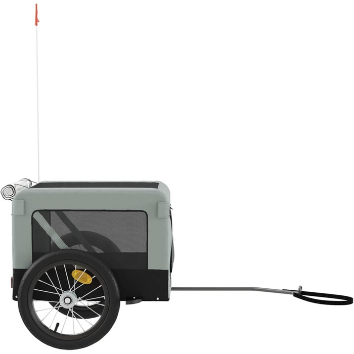 Кіянка для собак та котів з тканини Oxford, з ПВХ-дахом, 63x123x66 см, сіро-чорна модель 93916