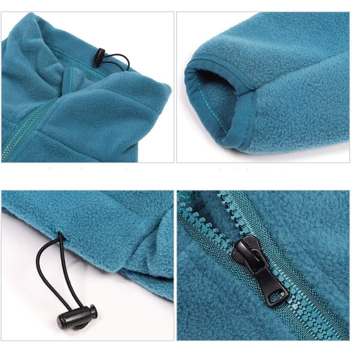 Зимовий одяг для собак: теплий комбінезон-мантій з захистом від випадання шерсті та вітру. Підходить для малих, середніх та великих собак (L, блакитний)