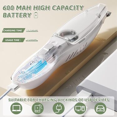 Професійний триммер для собак з пилососом та LED-підсвічуванням, для догляду за лапами, вухами, обличчям (зелений)