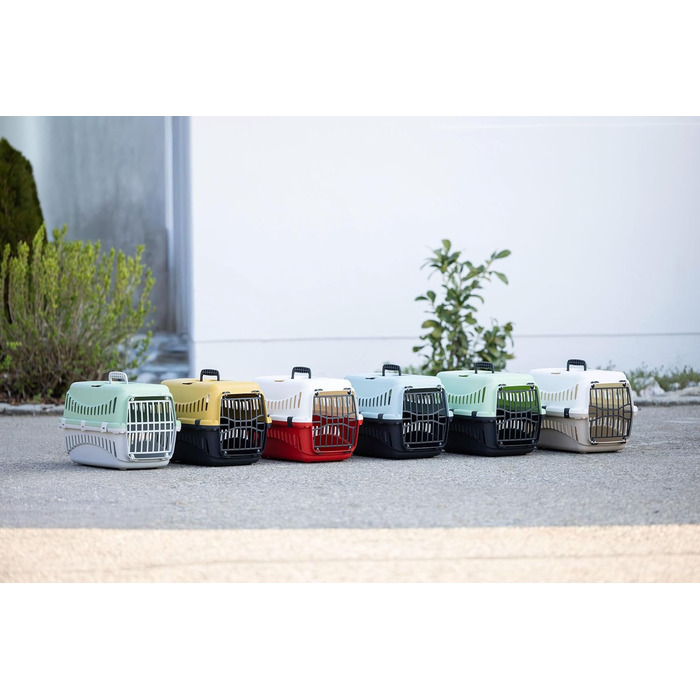 Kerbl Pet Transportbox Expedion: переносна переноска для собак та котів, 45x30x30 см, пластик, Mint/hellgrau