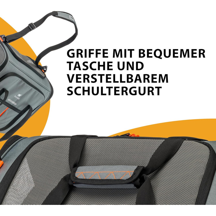 Переноска для собак та котів Ferplast Voyager PRO, сіра, 49x37x39 см, до 15 кг