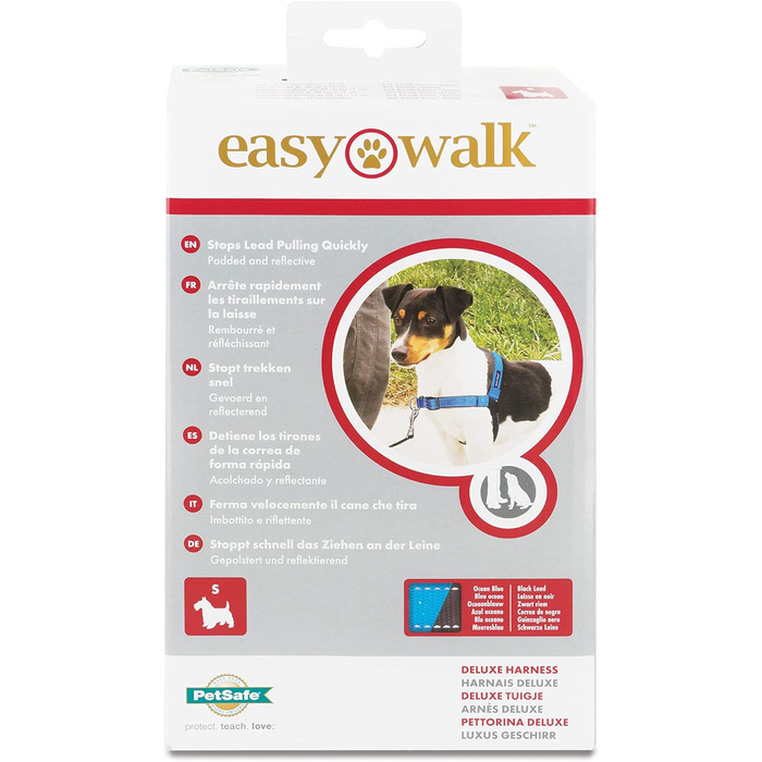 PetSafe Easy Walk Deluxe - шлейка для собак, нейлонова, безпечна, чорна, розмір S