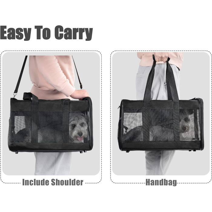 Транспортна переноска для собак та котів HITSLAM, складана, зелена (M)