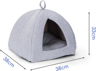 Nobleza: Розкладне котяче будиночок 2-в-1 для котів та собак, з подушкою, 38x38x33 см