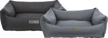 ТRIXIE Лежанка для собак Farello, 100x70 см, чорна - м'яке собаче ліжко з поліестеру, кошик для собак середніх порід, неслизька та пральна - 37645