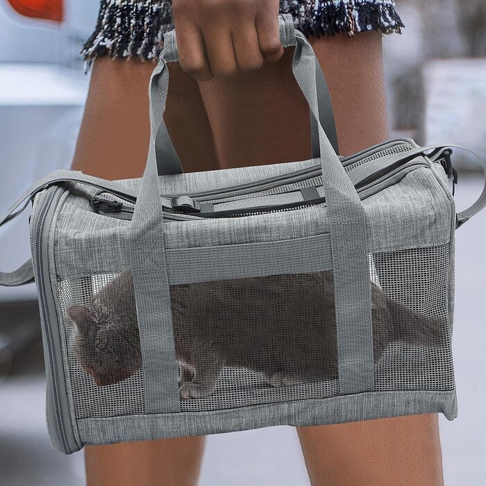 Транспортна сумка для котів Muelodsic: складана, дихаюча сітка, водонепроникна, містка