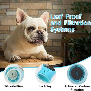 Водяна пляшка для собак Xylitic 3-в-1 з контейнером для корму та пакетиками для відходів, 590 мл, блакитна