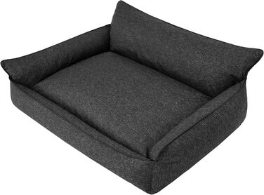 Килимок для собак, лежанка для тварин, м'яке ліжко для собак, килимок-матрац, лежанка-софа, XXXL (132 x 106 см), графітовий колір, екологічний матеріал