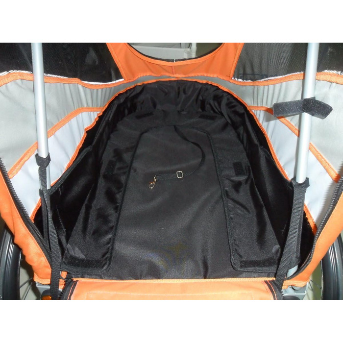 Innopet Sporty: Причіп для собак на велосипед Deluxe чорний/срібний - 2-в-1 (будка та причіп), до 30 кг, з дощем. Включено тягу та з'єднувач.