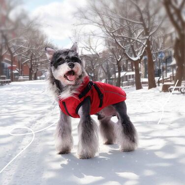 Зимовий жилет для собак, пухова куртка з повідком, водонепроникний дощовик з світловідбиваючими смугами, для маленьких собак, чорний, розмір M