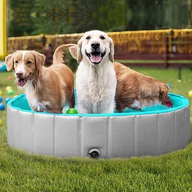 Складаний садовий басейн-броділок для собак та дітей, посилений, 160x30 см