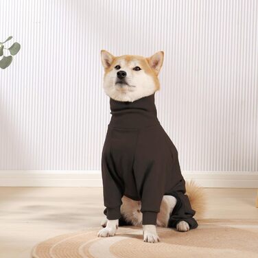 Теплий плед для собак на зиму, флісовий пуловер для собак з ніжками, м'яка чотирилапа куртка для собак маленьких та середніх порід, плед для собак, флісова піжама для собак (XL, Коричневий)