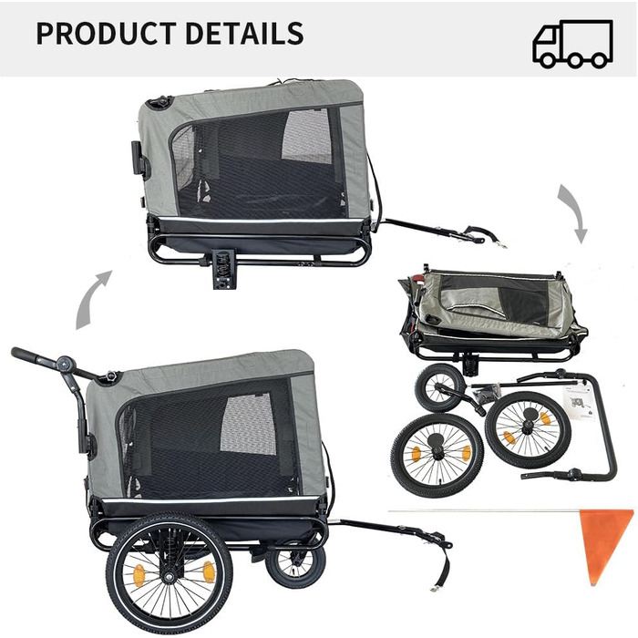 Фаркоп для велосипеда, переноска для собак, туристична переноска для собак, складна переноска для собак, відбивачі