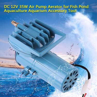 Акваріумний повітряний насос DC 12V 35W для гідропоніки та акваріума, мікропухирці, аератор для води