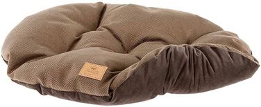 Ліжко для собак та котів Ferplast, м'який лежак, 55 x 41 x 15 см, блакитний (Tweed коричневий, 85 x 5 x 55 см), миється