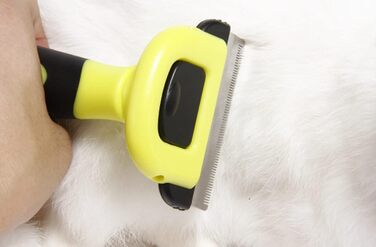 Інструмент для видалення шерсті та щітка для грумінгу домашніх тварин, (M) для собак та котів різних порід та типу шерсті (короткої або довгої).