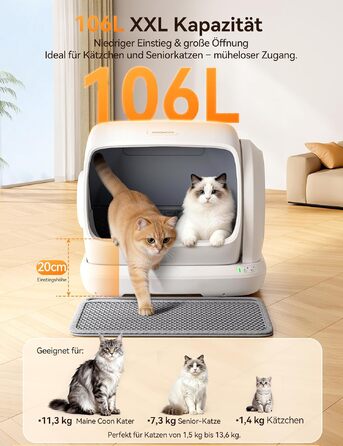 Самоочисний автоматичний лоток для котів MeoWant XXXL для кількох котів