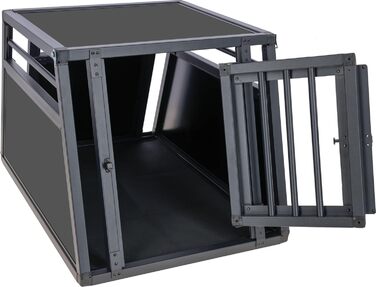 Транспортна переноска для собак Kerbl Vacation, алюмінієва, 77x55x50 см, з антиковзним килимком