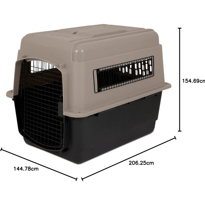 Переноска для собак Trixie Vari Kennel V 81 см, чорна/бежева