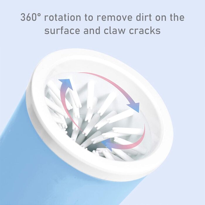 Очисник лап для собак і котів: силіконова щітка для лап, блакитний | Для маленьких, середніх та великих тварин