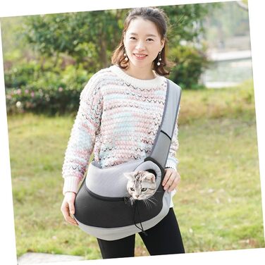 Сумка-переноска для тварин BESPORTBLE: зручна та портативна переноска для собак та котів, чорна, 45x12x30 см