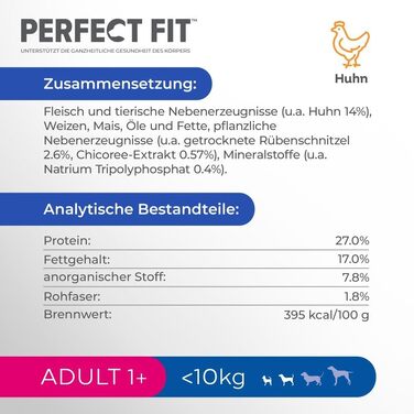 Сухий корм для собак Perfect Fit Adult для маленьких та дуже маленьких порід (XS/S) з куркою, 6 кг