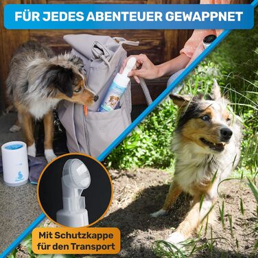 BluePet Очищувач для лап собак - видаляє бруд та сміття I З мікрофібровою рукавичкою I PfotenBlitz Розмір L (глибоке очищення, догляд за лапами)