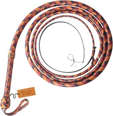 БантОро Крафтс: Батогом з кенгурячої шкіри, 16 плетінь, 3.6м (12 футів), для косплею та реквізиту