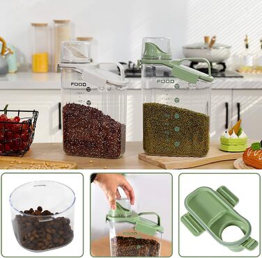 Контейнер для корму для собак і котів, 2,8 л, герметичний, з мірним стаканчиком, BPA-free, для дому та подорожей