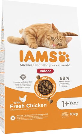 Сухий корм для котів IAMS Indoor з куркою для кішок, що живуть у приміщенні, 10 кг