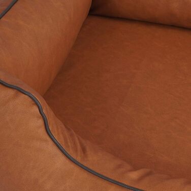 Ліжко для собак Knuffelwuff Henderson XXL з штучної шкіри (120 x 85 см) Rusty - знімний чохол, легко мити, для великих, середніх та маленьких собак