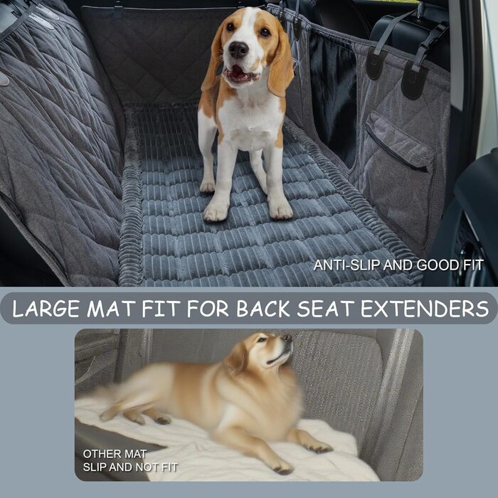 Підстилка для собак у машину, антиковзаюча, м'яка, миюча, 137x63 см, сіра