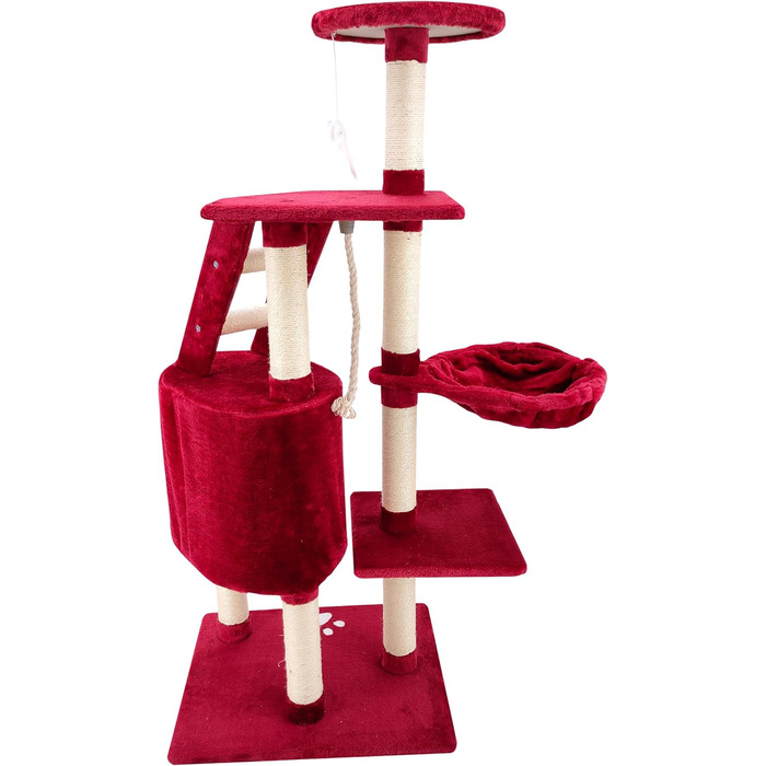 Дряпак для котів Beltom® Kratzbaum з платформою для ігор, 120 см (Вишневий)