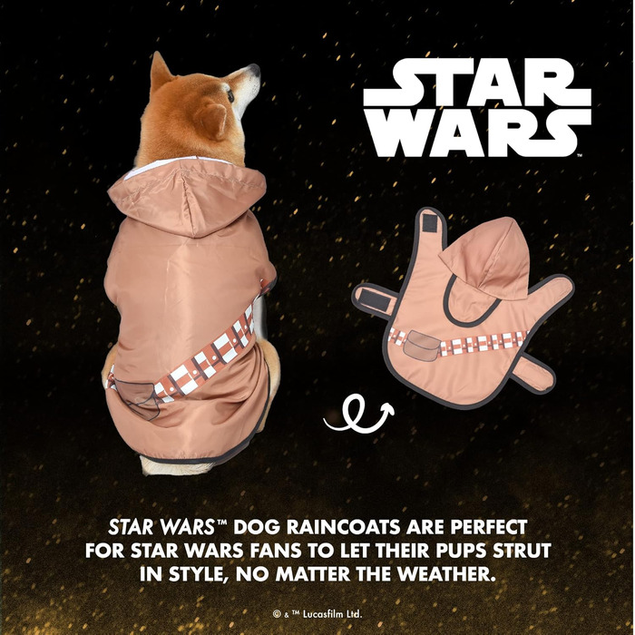 Дощовик для собак Star Wars Chewbacca, офіційний ліцензований товар, розмір XS