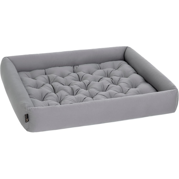 Ортопедичне ліжко для собак середніх порід - Pointer, знімний матрац, миється до 95°C, стійке до подряпин та укусів, Made in Germany (XXXL, 110x100 см, світло-сірий)