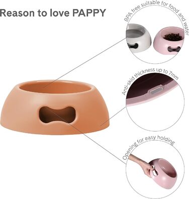 Миска для собак UNITED PETS Pappy, екологічна, виготовлена в Італії, 1.1 л, зелена, для середніх собак