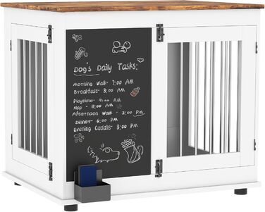 Клітка для собак PawHut, біла, з 3 дверцятами, для собак середніх порід до 20 кг, 80x60x70 см