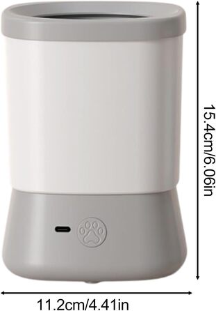 Миска для миття лап собаці, очищувач лап - мийка для лап собаки, двоступенева миска для миття лап, аксесуари для миття лап домашніх тварин, ідеально підходить для кемпінгу та прогулянок на вулиці, сірий колір