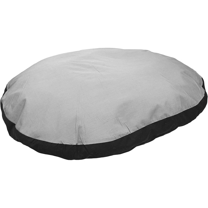 Овальна подушка Karlie 80×62×10 см сіро-чорна для собак і котів
