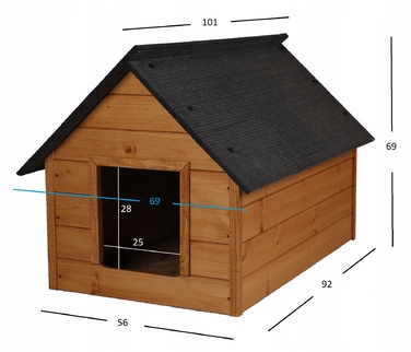 Буда для собаки MebloStyl, дерево, зовнішні розміри: 101 см x 69 см x 69 см