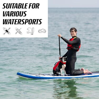 Оптимізована жилет для плавання собак Osprey, регульована, з ручкою, світловідбиваючі смуги, для малих, середніх та великих собак - жилет для безпечного плавання, XS