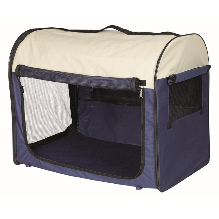 Транспортувальний бокс для собак TRIXIE Basic XS-S (40x40x55 см) з сіткою, флісовою підкладкою, 3 кишенями, кріпленнями та сумкою для перенесення