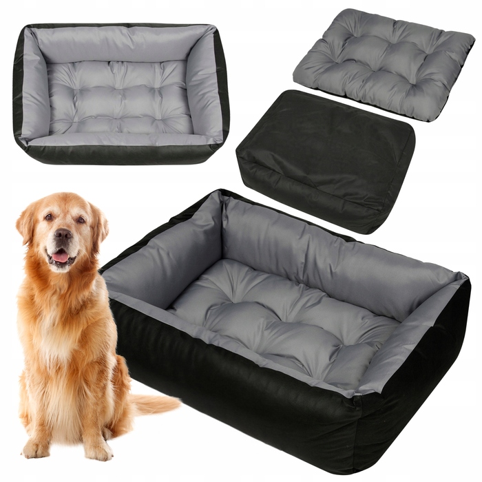 Ортопедичне ліжко для собак Superkissen24, сіре, 120 см x 90 см